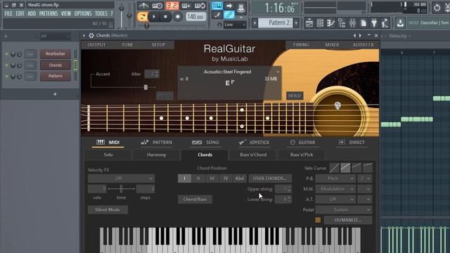 RealGuitar 4 - игра боем (аккордами)