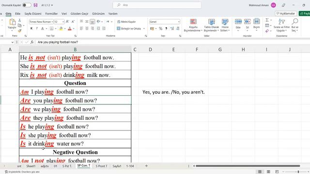 Present Continuous Tense (زمان حال جاری) смотреть онлайн