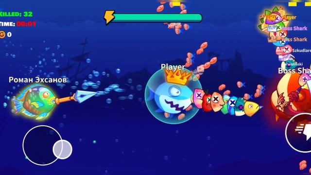 Fish.IO - hungry fish gameplay walkthrough | Shark vs black pearl ship | Hacker vs pro | смотреть онлайн