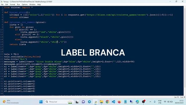 Como fazer um bot python com Tkinter #2 смотреть онлайн
