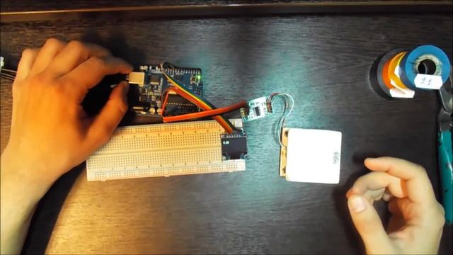 Tenzo + hx711 + oled + arduino = весы! смотреть онлайн