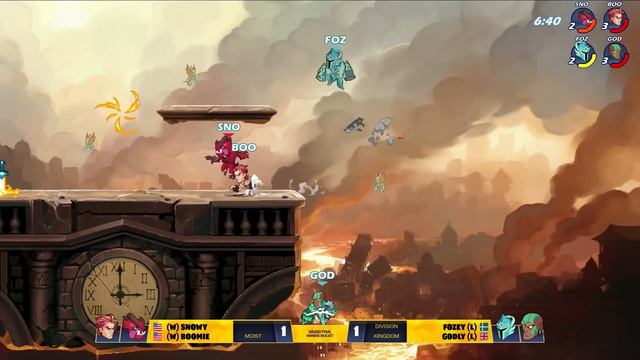 Snowy & Boomie vs Godly & Fozey - Grand Final - Brawlhalla World Championship 2022 - 2v2 смотреть онлайн