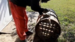 Бочка для сжигания садового мусора.