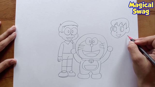 Doraemon Drawing || How to Draw Doraemon and his friends смотреть онлайн