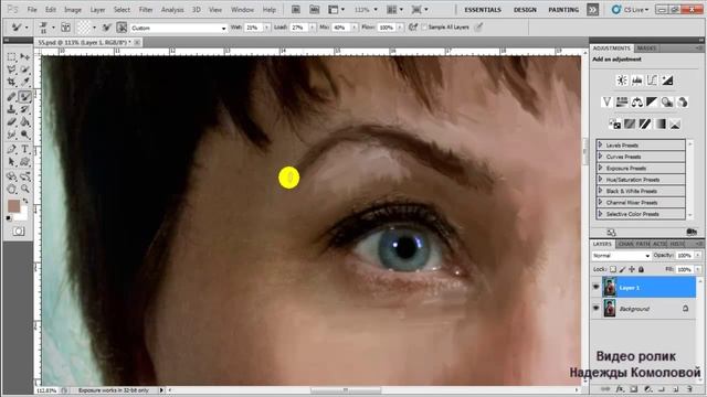 Из фото в картину. Рисуем кистями .mp4