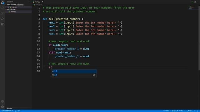 How to find the greatest number in python | Programmer Saiyam смотреть онлайн
