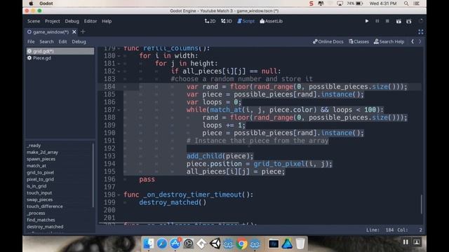 Part 13 - Refilling the Columns: Make a game like Candy Crush using Godot смотреть онлайн