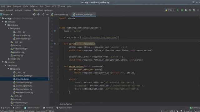 Learning Scrapy basics + afribaba scraper смотреть онлайн