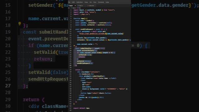 React js mini project #Genderize #reactjs #programming #coding #javascript #useState#useRef смотреть онлайн
