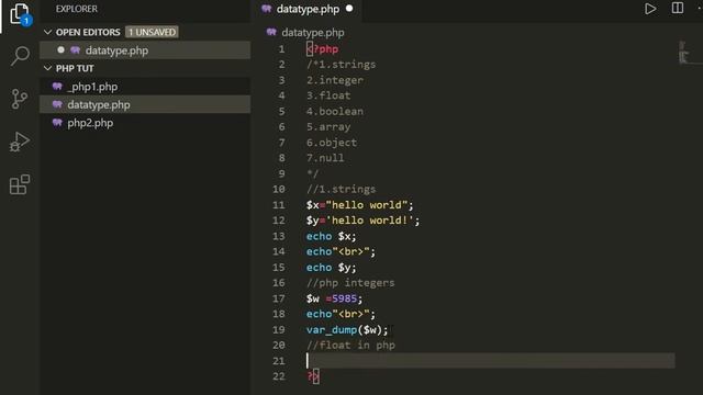 Datatypes in PHP#6 ||BY Jumps in coding(Hindi) смотреть онлайн