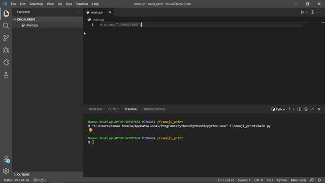 Print Emoji In Python смотреть онлайн