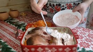 ГОРБУША ПО- ДЕРЕВЕНСКИ СО СМЕТАНОЙ. ВКУСНО И ПОЛЕЗНО. КАК ПРИГОТОВИТЬ ГОРБУШУ В ДУХОВКЕ. СОЧНАЯ РЫБ