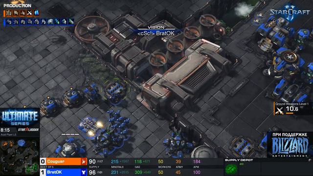 2018 Ultimate Series Season 1 — Round 2 Match 7: BratOK (T) vs Couguar (P) смотреть онлайн