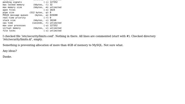Databases: Allocating 8GB memory to MySQL on a 64bit system смотреть онлайн