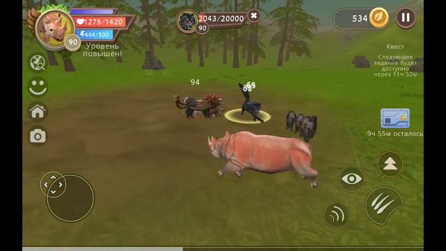 Побеждаю Носорога Разрушителя и прохожу Квест в WildCraft. смотреть онлайн