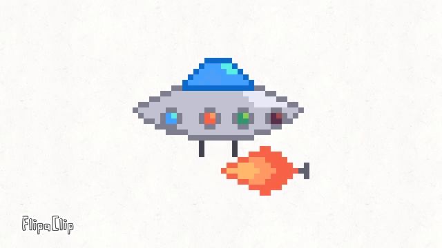 Анимация летающей тарелки Ufo Attack смотреть онлайн