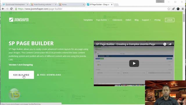 Create a Hotel Booking Website In 1 hour with Joomla - 10 - installing SP page builder pro hotel смотреть онлайн