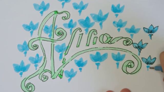 Каллиграфия и латтеринг с именем Алла смотреть онлайн