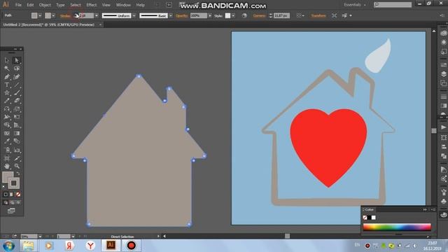 Как нарисовать домик в программе Adobe Illustrator смотреть онлайн