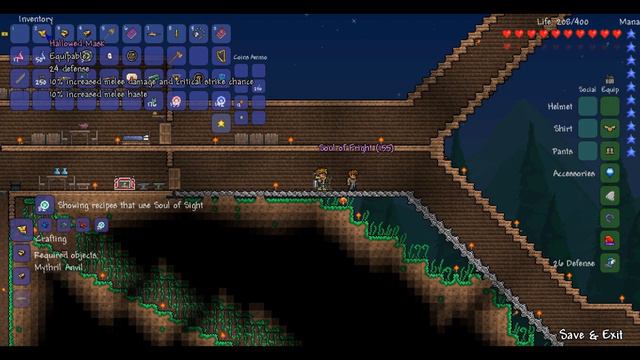 Terraria 1.1: Hallowed Armour Set смотреть онлайн