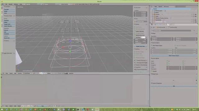 how to create loft shape from nurbs surfaces in blender 2.79b - tutorial EN 2018 смотреть онлайн