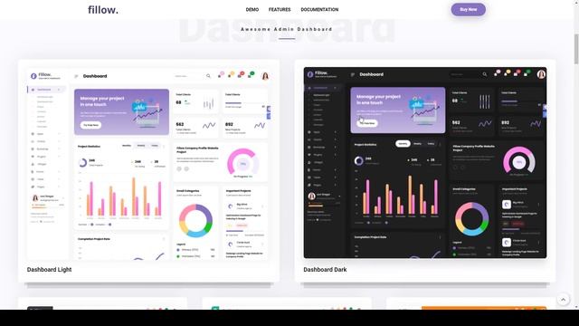 Fillow Saas Admin Dashboard Template ui kit sales dashboard смотреть онлайн