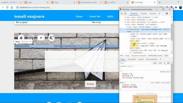 #63 contact me تصميم نموذج ارسال الرسائل الخاص بجزء php برمجة موقع شخصي متكامل بلغة смотреть онлайн