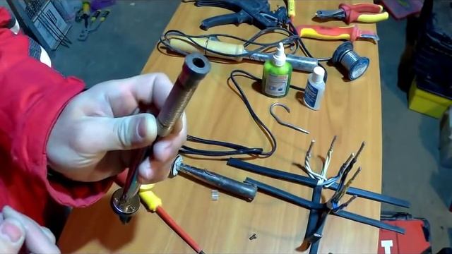 Как сделать паяльник для скруток / пайка скруток в распредкоробке смотреть онлайн