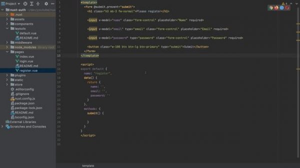 NuxtJS JWT Authentication