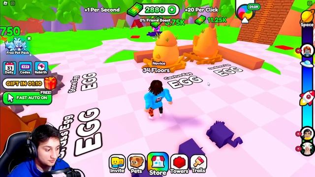 1 კლიკი = 1 ფულს Roblox +1 Money Every Click смотреть онлайн