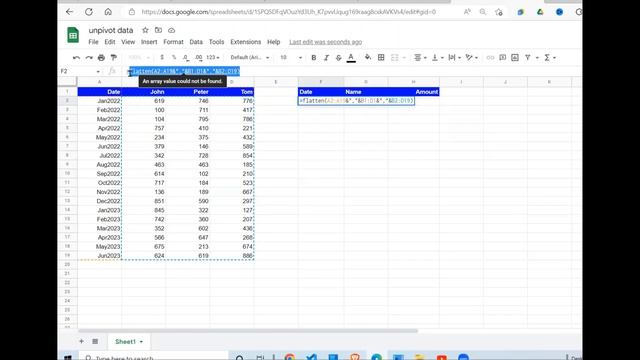 Google sheets unpivot data смотреть онлайн