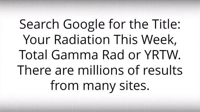 YRTW-Read4You - YRTW 28XR - 2013 Total Cumulative Gamma & Beta Rads смотреть онлайн