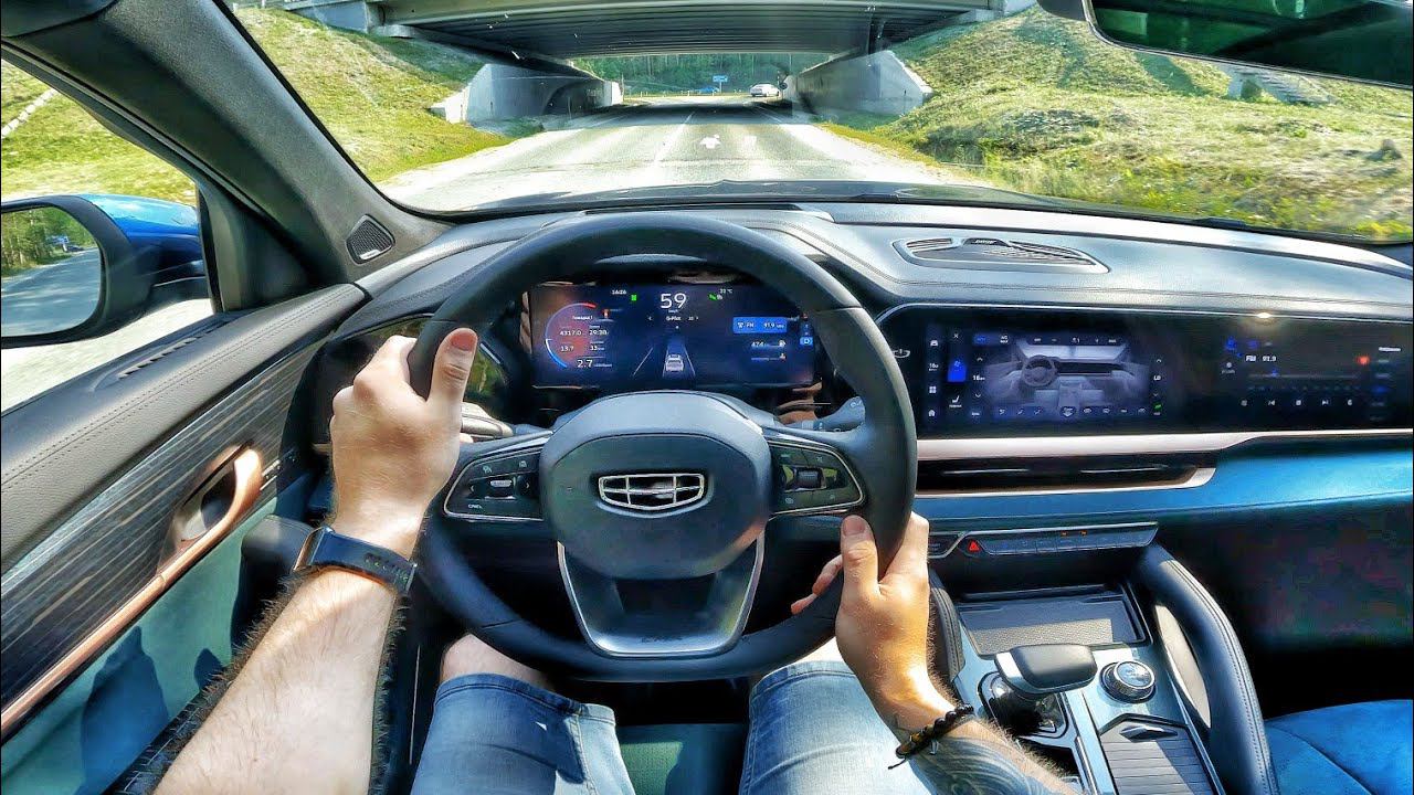 2023 Geely Monjaro 2.0 AT - POV TEST-DRIVE смотреть онлайн