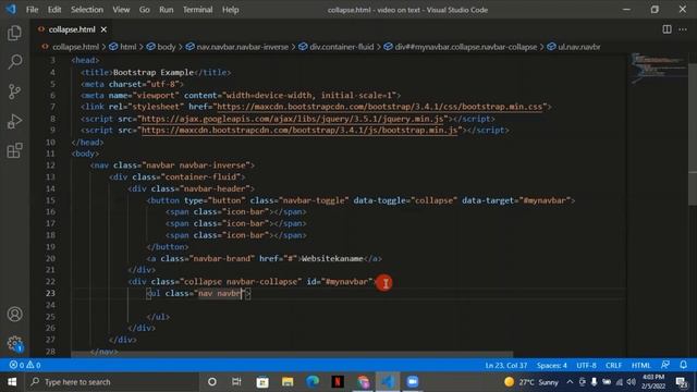 Collapsible Navbar In Bootstrap 3 | Dropdown Menu In Bootstrap 3 Tutorial #15 смотреть онлайн
