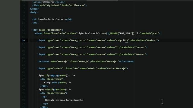 tutorial 6 formulario de contacto смотреть онлайн