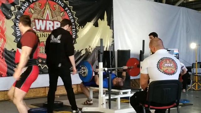 Завершающий жим лежа в категории до 82,5(обьединенная с 90) - 167,5кг (2 подход) смотреть онлайн