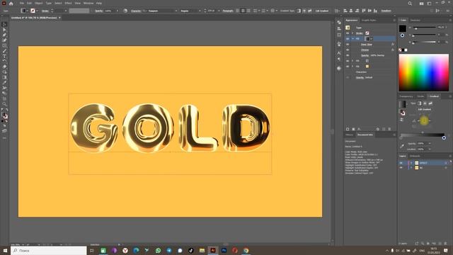 Tutorial | Gold Style | Editable Text Effect | Adobe Illustrator смотреть онлайн
