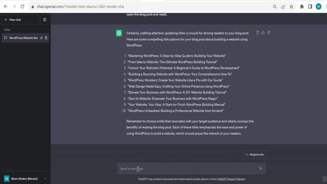 How To Use Chat GPT To Write A Blog Post | Title Ideas смотреть онлайн