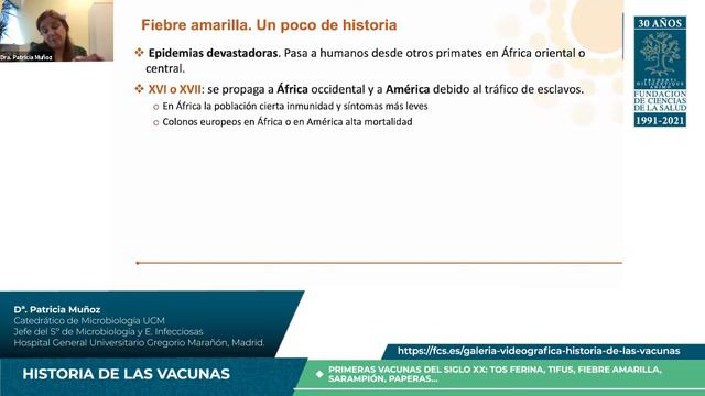 Sesión XI. Historia de las Vacunas: "Primeras vacunas del siglo XX" смотреть онлайн