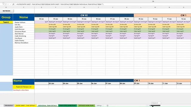 Excel Resource Work Plan смотреть онлайн