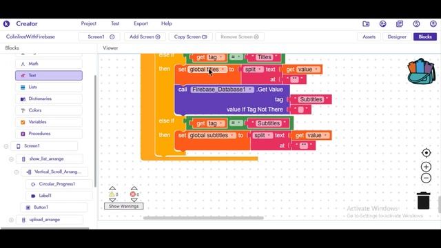 call data from firebase and show on colintree listview in thunkable, kodular etc смотреть онлайн