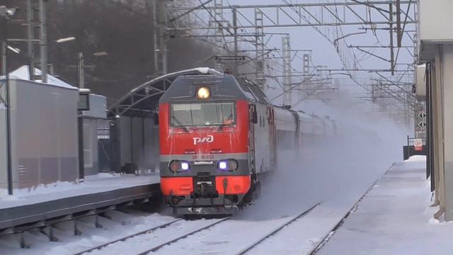 ЭП2К-153. С поездом №091А, сообщением: Мурманск - Москва. смотреть онлайн