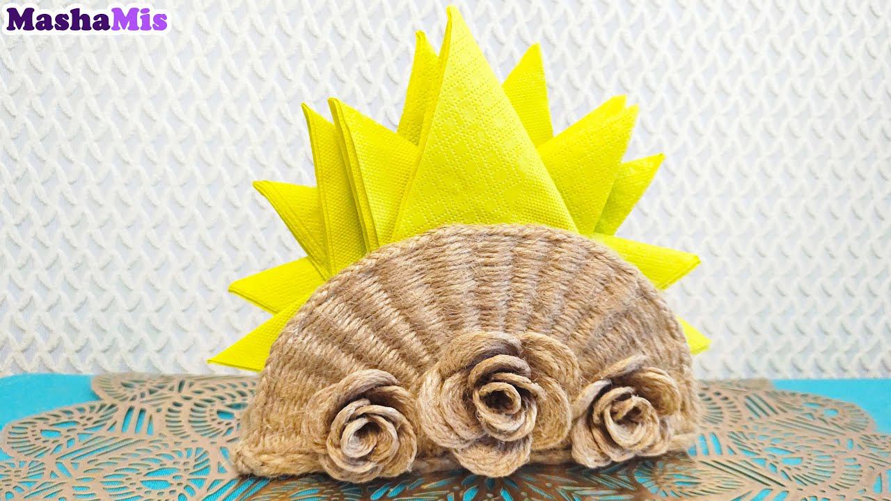 Салфетница из джута своими руками. Идея декора смотреть онлайн