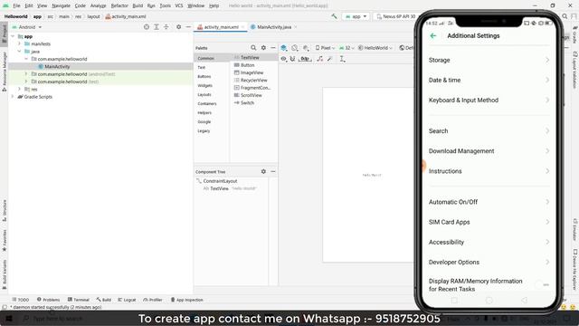 How to Connect Mobile phone with Android Studio to run app |How To Connect Phone With Android Studi смотреть онлайн