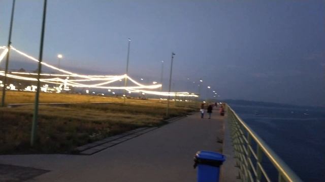 Вечерний Нижний Новгород вид со " Стрелки". смотреть онлайн