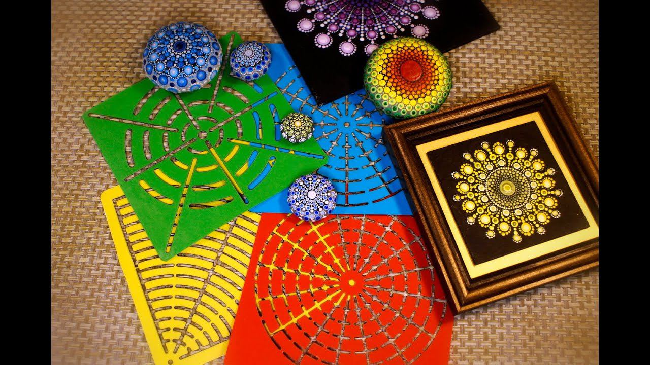 Новые трафареты для рисования мандалы и точечной росписи. New stecil for mandala смотреть онлайн