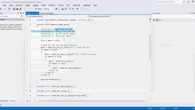 (Part 4) Visual Studio Winform Tic Tac Toe Tutorial with AI (Artificial Intelligence) смотреть онлайн