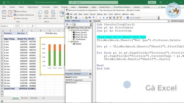 Quản lý công việc hiệu quả bằng Pivot Table và VBA Excel смотреть онлайн