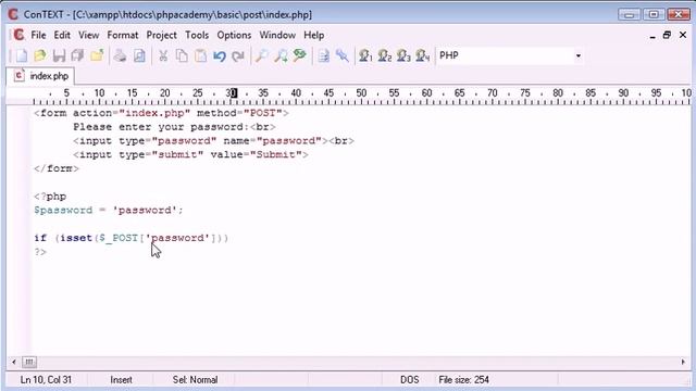 PHP Tutorial - $_POST смотреть онлайн