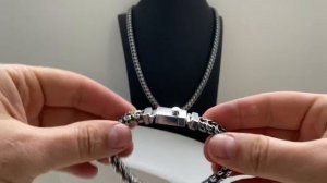 Цепь и браслет плетение РАМЗЕС/Ювелирные украшения из серебра